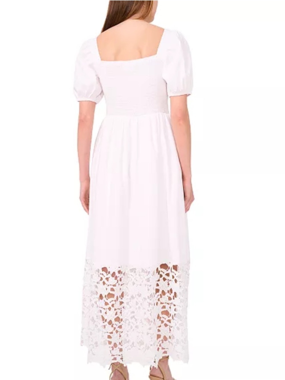 CeCe
Women's Cotton Lace Smocked Midi Dress - Picture 3 of 5